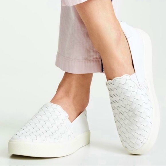 Sam Edelman Women’s Leather Weave Slip On Sneakers size 5.5/35.5 EU - Picture 1 of 10